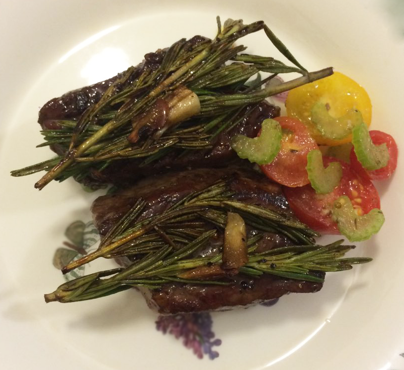 Honey Garlic Steak with Marinated Tomato for Dinner