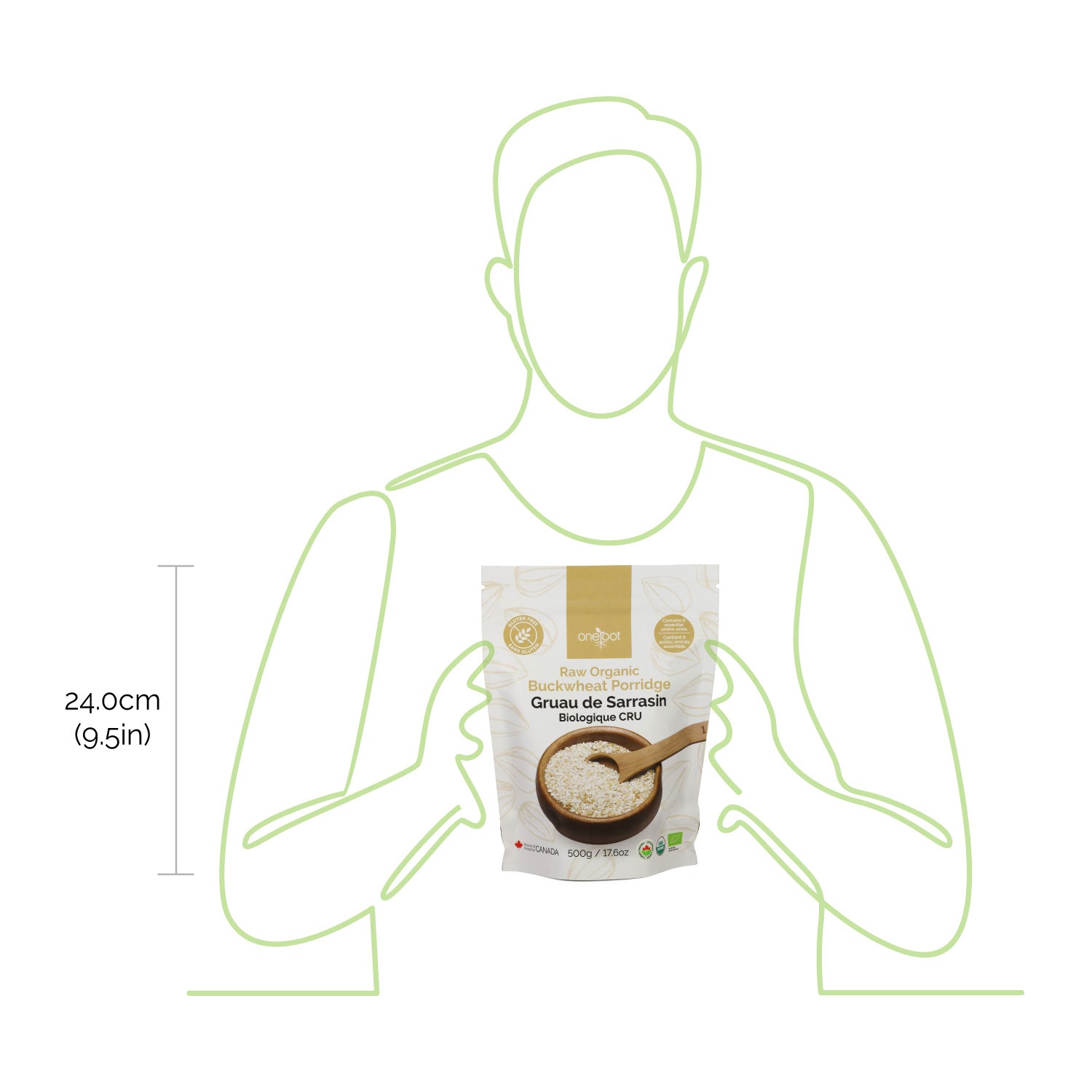 Organic Buckwheat Porridge - 500g (17.6oz)