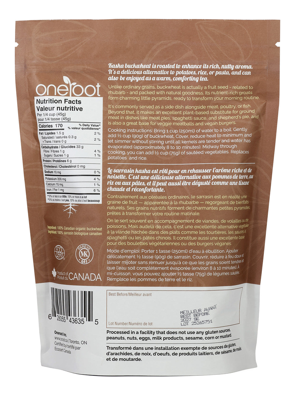 Sarrasin rôti (kasha) biologique - 500g
