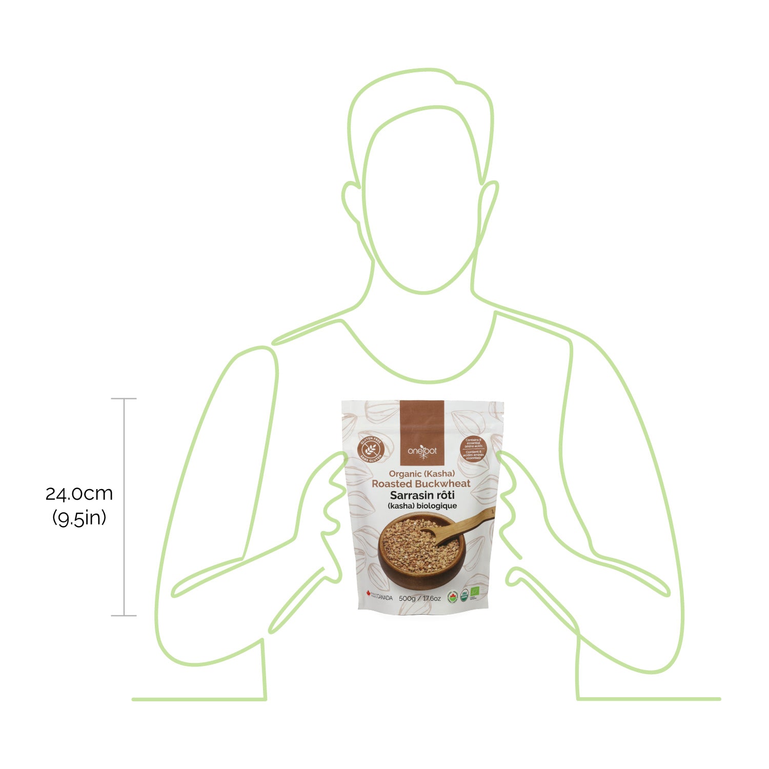 Organic Roasted Buckwheat Kasha - 500g (17.6oz)