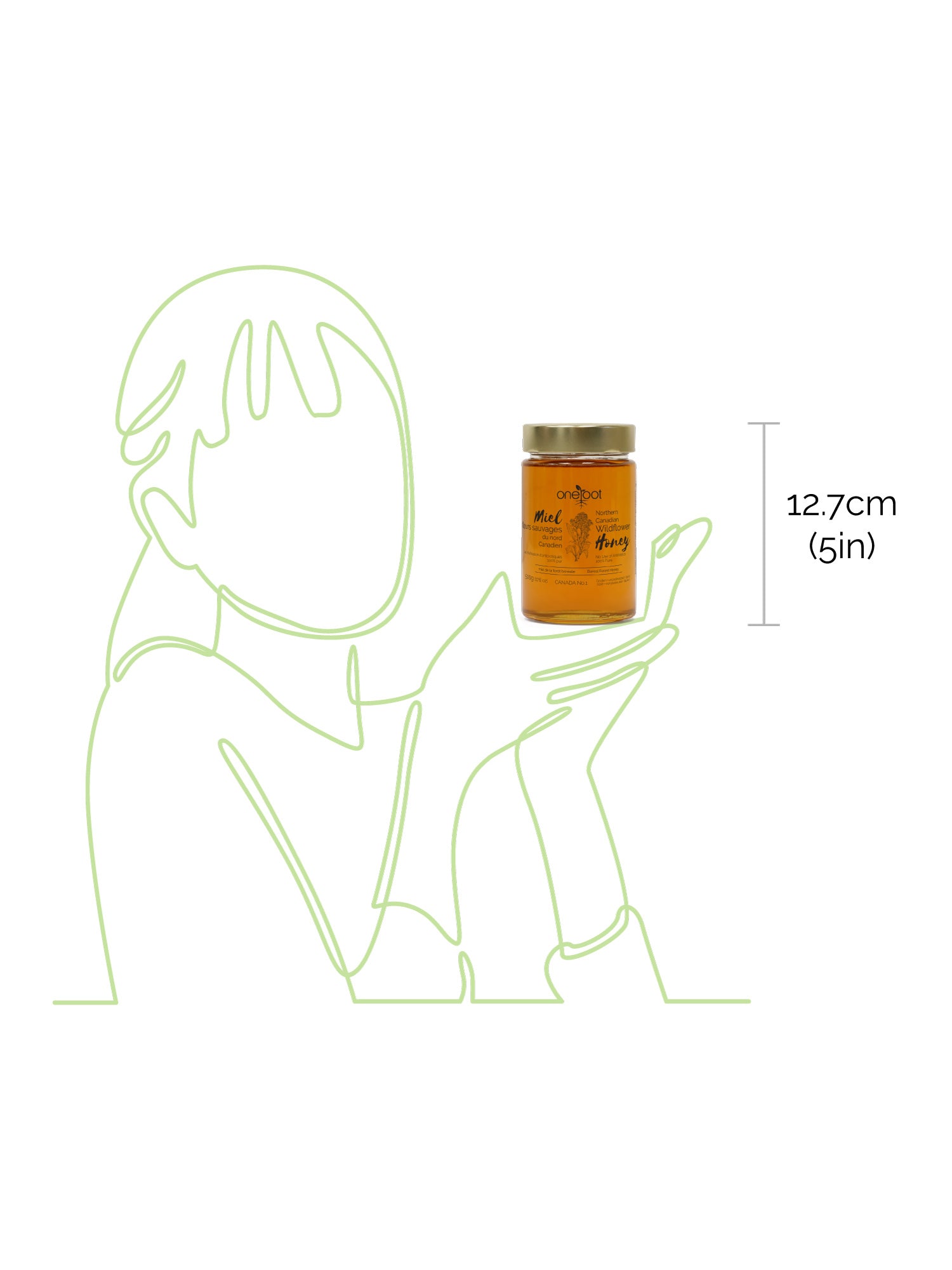Natural Boreal Forest Wildflower Honey Liquid - 500g (17.6oz)