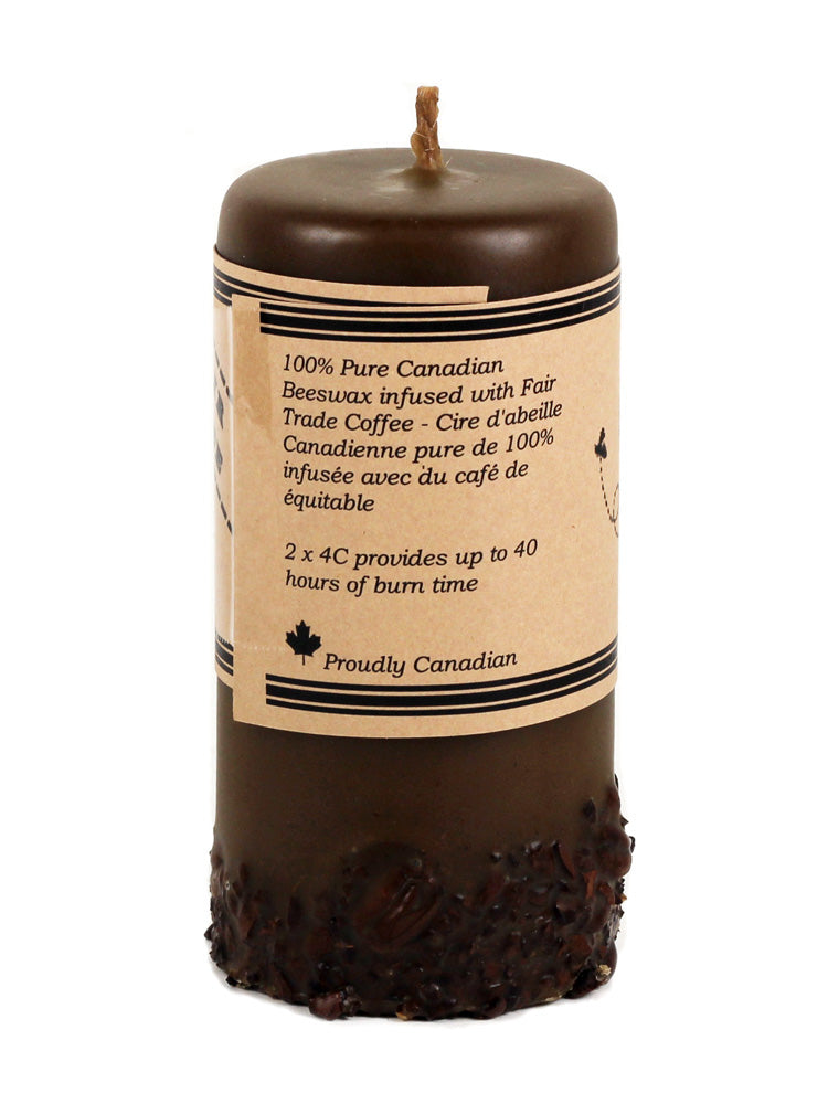 Coffee Beeswax Candle back